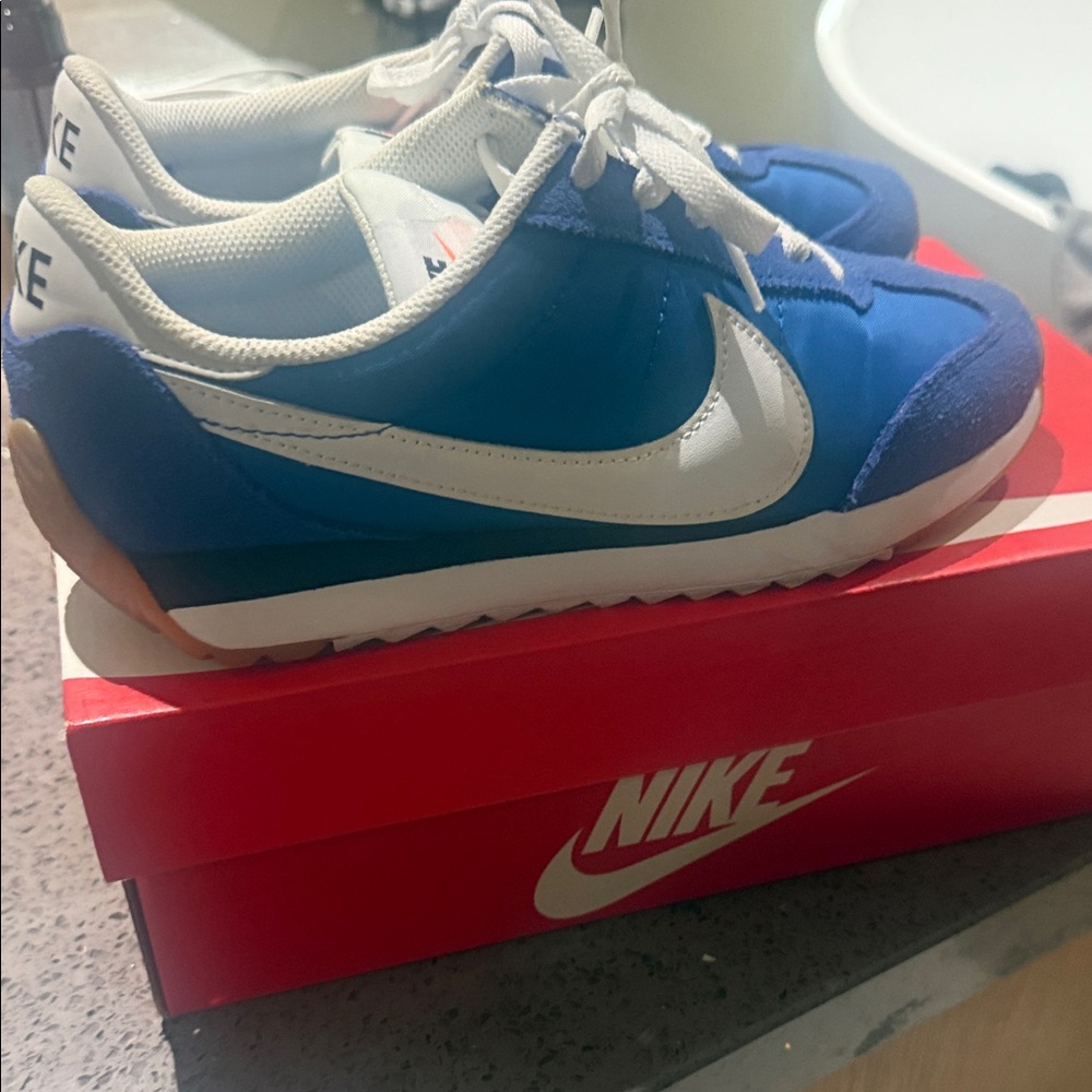 Nike Royal Blue and White Retro Trainer Sneakers